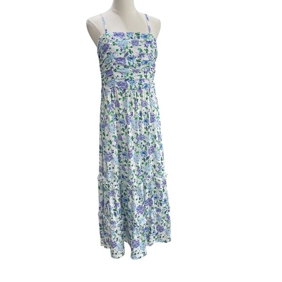 Grace Karin Floral Cottagecore Midi Dress Summer Vacation Coquette Romantic M - Picture 7 of 11